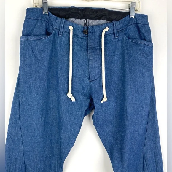 Matias Thorley Lightweight Indigo Denim Pants, Sz Small